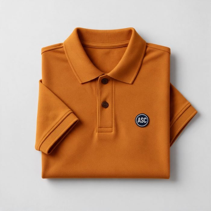 Illustration d'un polo de club personnalisé avec logo brodé, exemple de produit proposable dans une boutique en ligne association Markage.TOP